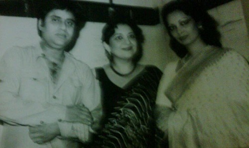 Tabassum with her brother and sister-in-law