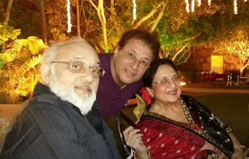 Tabassum with her husband and brother-in-law