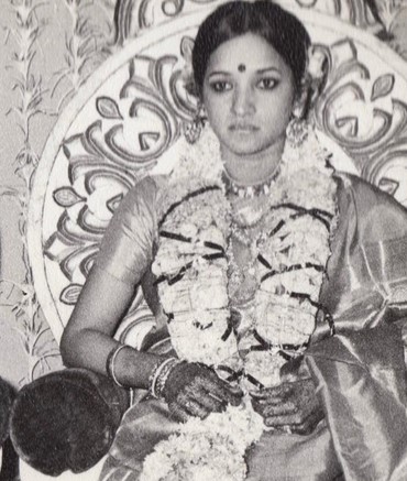 Viji Subramaniam on her wedding day