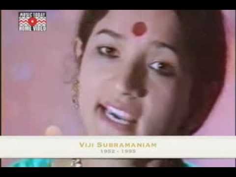 Viji Subramaniam while singing on All India Radio