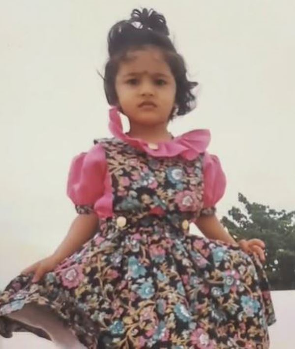 A childhood image of Neha Gowda