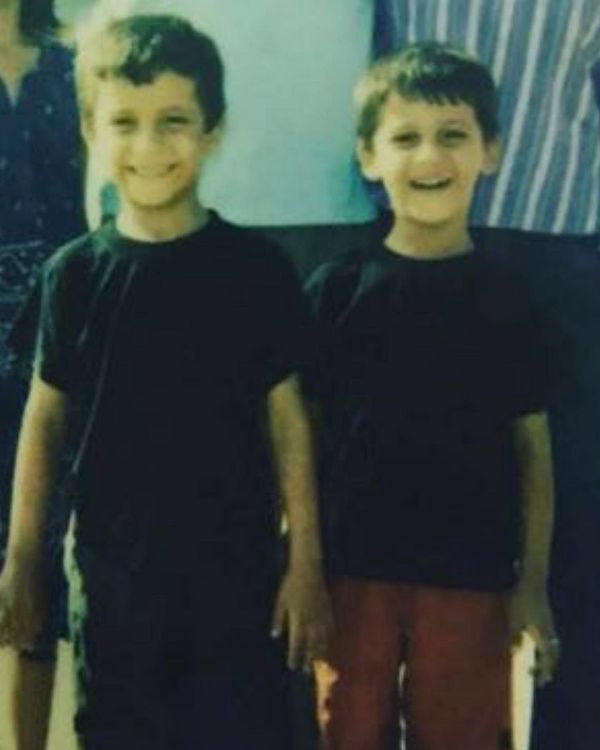 A childhood picture of Hamid Barkzi (right) with his brother, Harris Barkzi (left)
