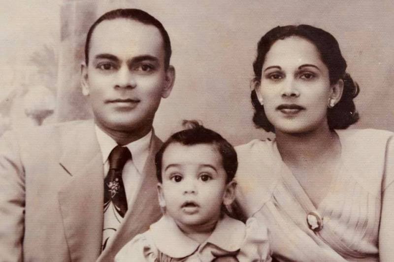 A childhood picture of Remo Fernandes with his parents