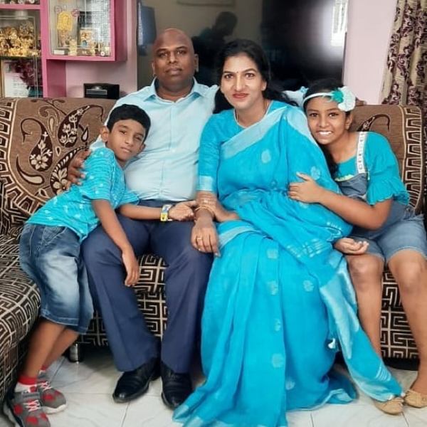 A family picture of Shanthi Arvind - captured on Valentine's Day
