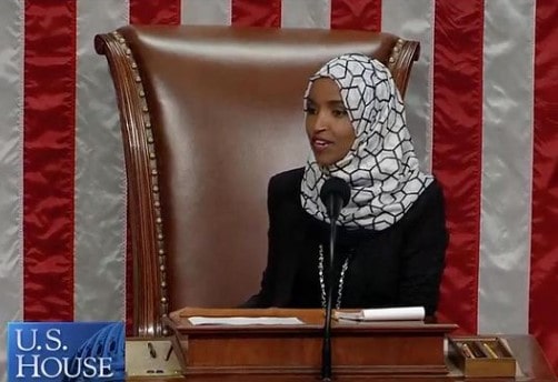 A photo of Ilhan Omar taken at the House of Representatives