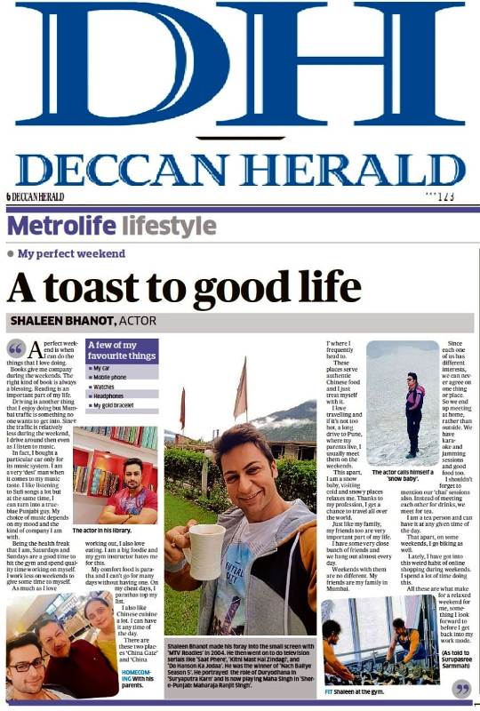 A photo of the article published by Deccan Herald on Shalin Bhanot