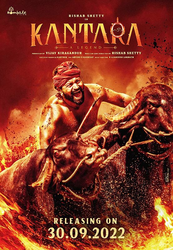 A poster of Naveen Bondel's film Kantara