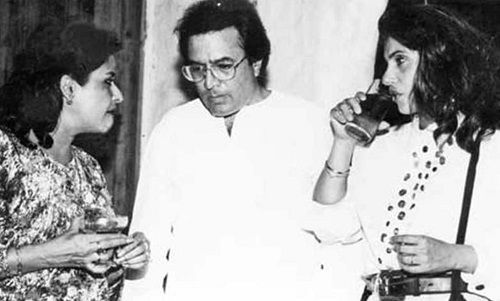 An old picture of Anju Mahendru with Rajesh Khanna and Dimple Kapadia