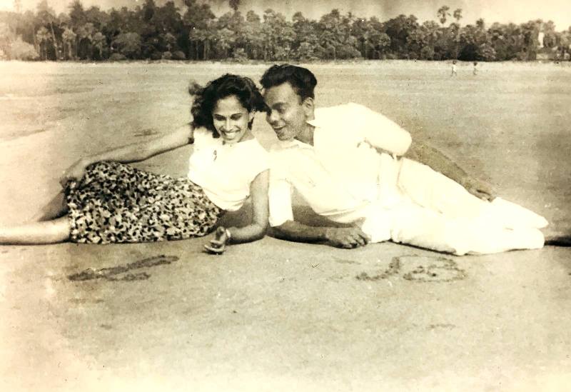 An old picture of Remo Fernandes' parents