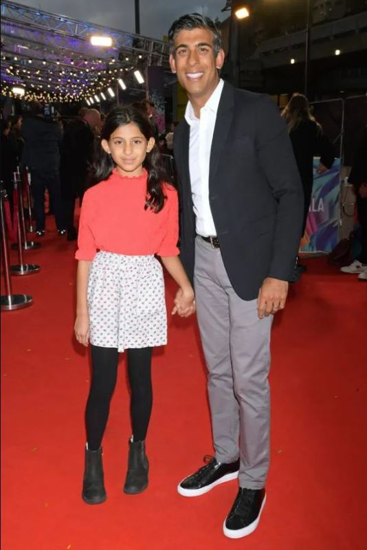Anoushka Sunak, along with Rishi Sunak, attended Roald Dahl's Matilda - The Musical World Premiere - 66th BFI London Film Festival on 5 October 2022