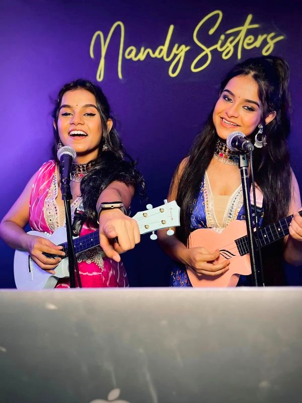 Antara Nandy and Ankita Nandy - picture from their YouTube playlist Balcony Concerts