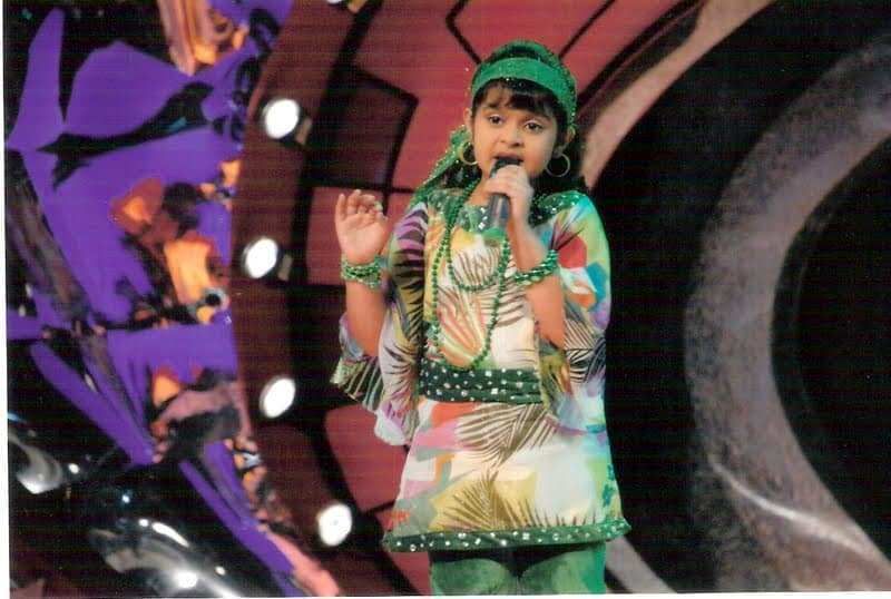 Antara Nandy in a still from the television reality show Sa Re Ga Ma Pa L’il Champs (2009)