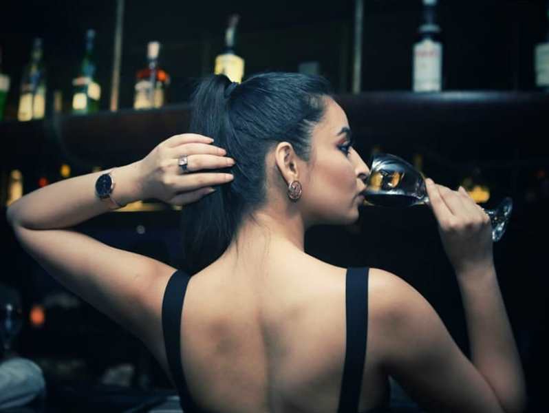 Chandni Sharma drinking alcohol