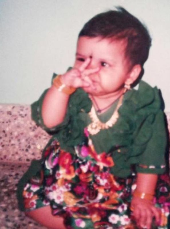 Childhood picture of Amulya Gowda