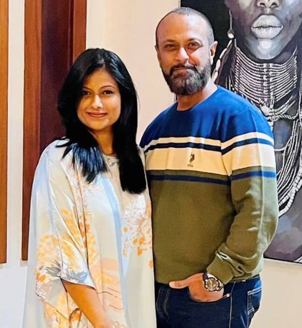 Dharshi Shatrugan Ram with her husband