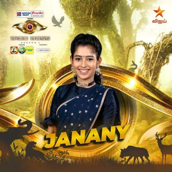 Janany Kunaseelan as a contestant in the Tamil version of 'Bigg Boss' season 6