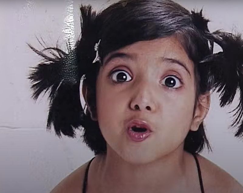 Khushi Dubey as a child