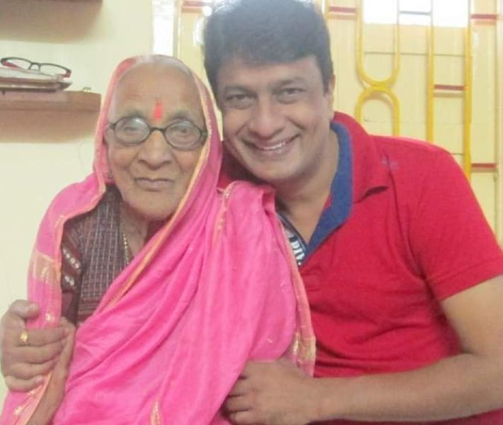 Kiran Mane with his grandmother