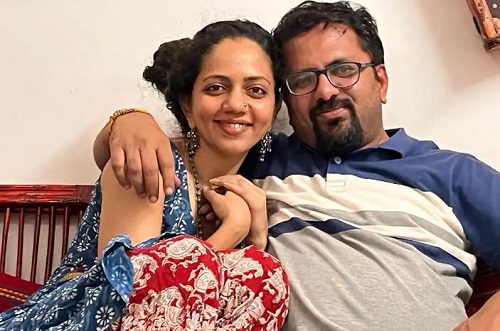 Neha Joshi with her brother
