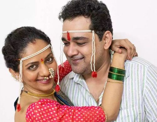 Neha Joshi with her husband