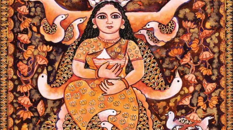 Painting 'Ambika' by Jayasri Burman