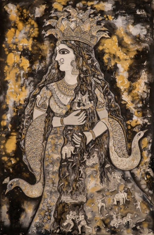 Painting 'Ratna Kuntala' by Jayasri Burman
