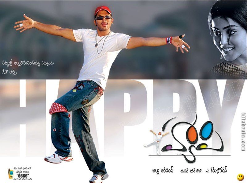 Poster of the Telugu film Happy