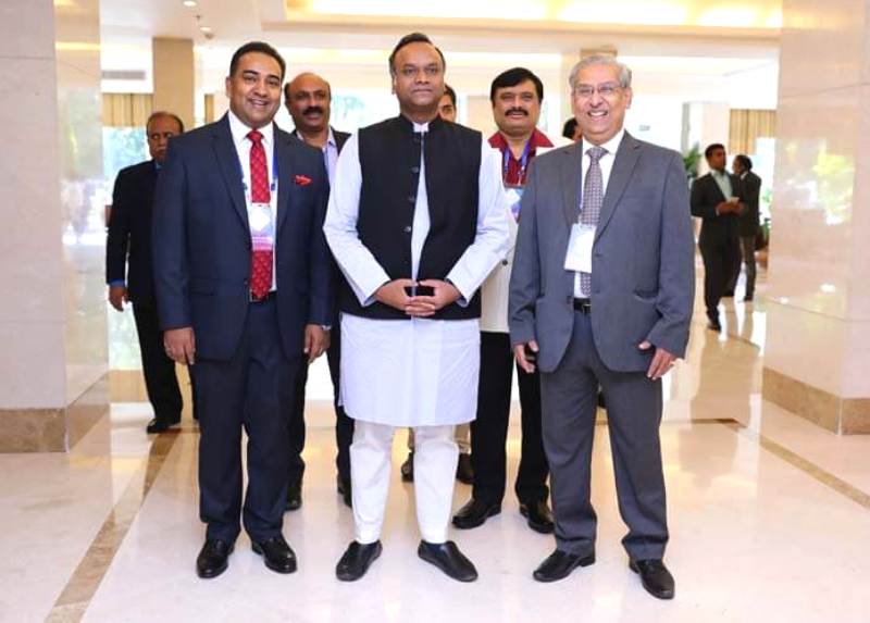 Priyank Kharge (center) at 8th Annual Global Business Services Conclave on 30th November 2018 at Bengaluru