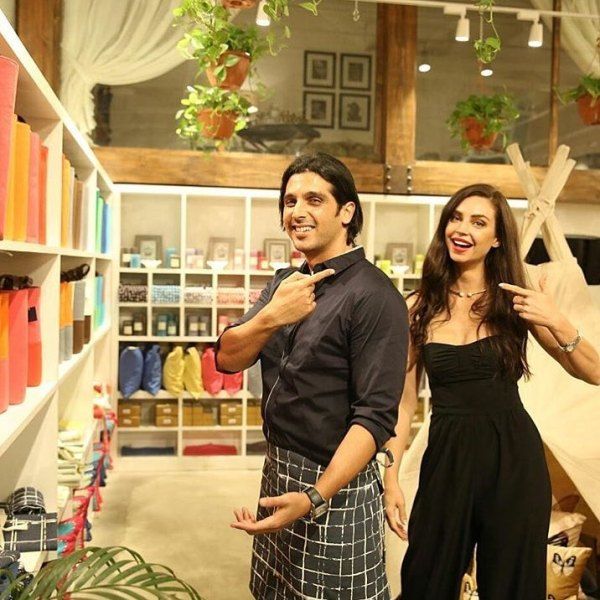 Sarah Todd (right) with Zayed Khan