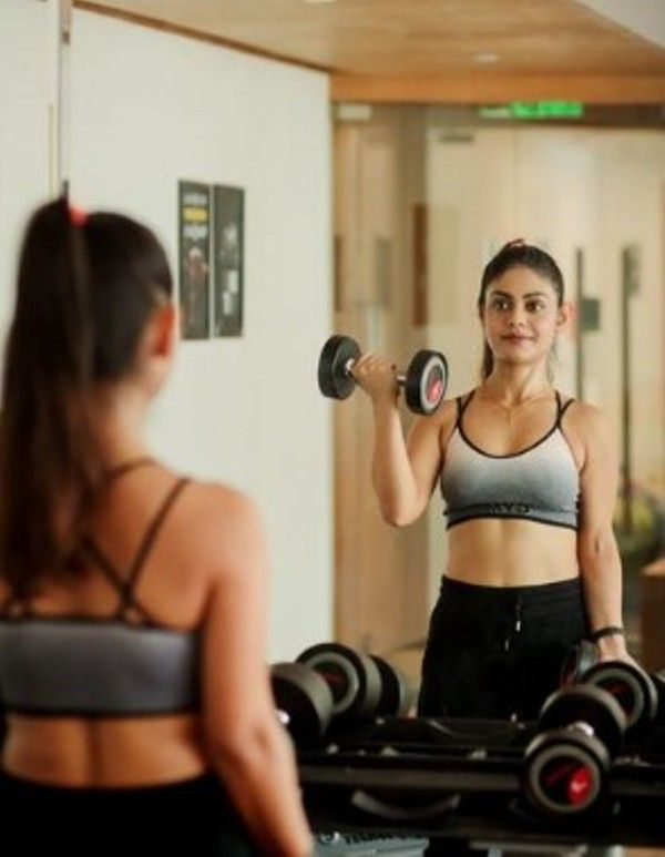 Sreejita De during her workout sessions
