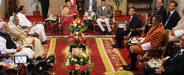 The Prime Minister of India Narendra Modi along with the BIMSTEC leaders calls on the President of Nepal, Ms Bidya Devi Bhandari, in Kathmandu, Nepal on 30 August 2018