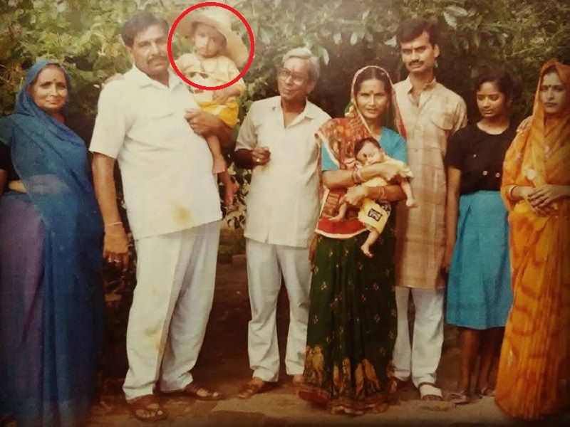 Vaibhav Raj Gupta with his family as a child