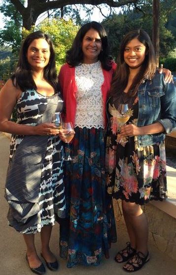 Vijaya Gadde with her mother and sister