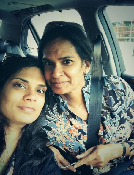Vijaya gadde with her mother