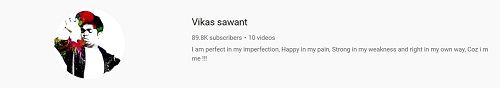 Vikas Sawant's YouTube channel