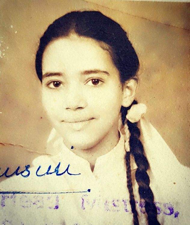 A childhood photograph of Rozlyn Khan