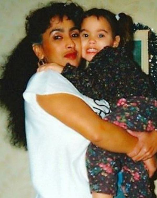 A childhood picture of Deana Uppal with her mother