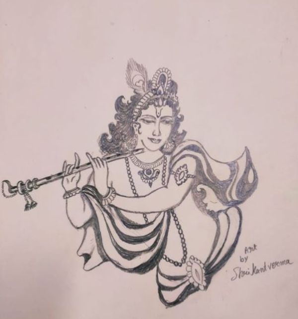 Shrikant Verma shared a picture on his Instagram handle which showcases an art made by him