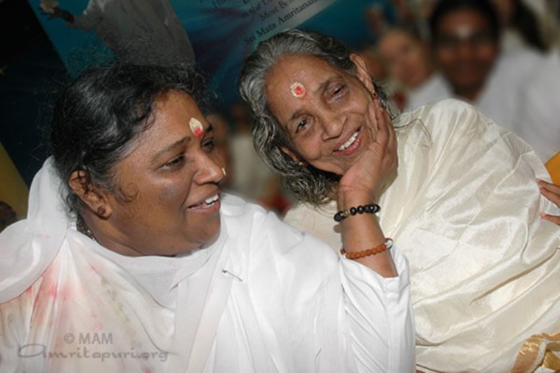 Amma with her mother, Damayanti Amma