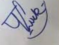 An autograph by Palak Muchhal