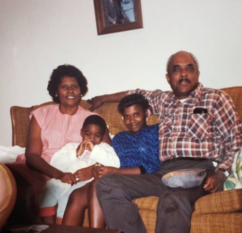 Anthony Rumble Johnson in childhood with his grandparents