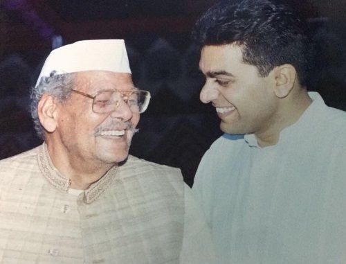 Ashutosh Rana with his father