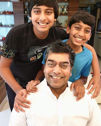 Ashutosh Rana with his sons