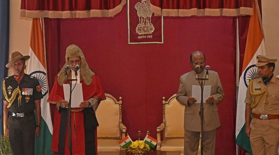 C. V. Ananda Bose swearing in as the governor of West Bengal