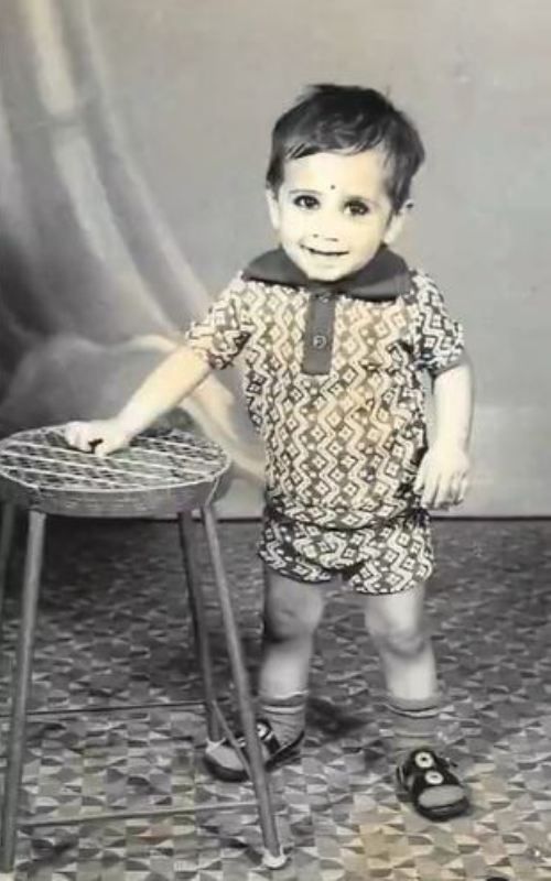 Childhood picture of Adithya Menon