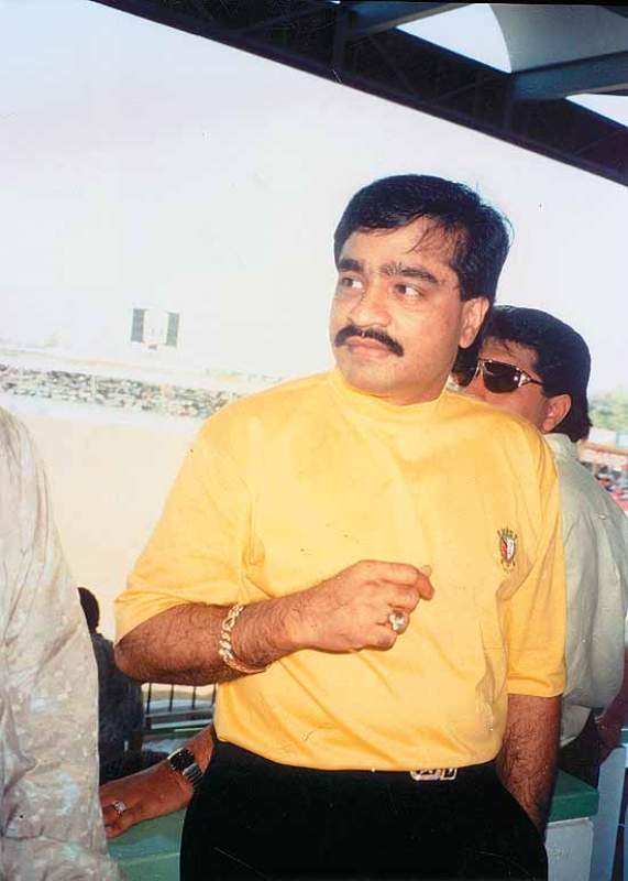 A picture of Maria Ibrahim's father, Dawood Ibrahim