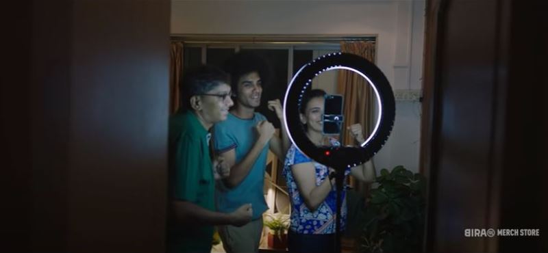 Dhruvin Busa with his parents in a still from the music video of the 2020 song 'Always Summer'