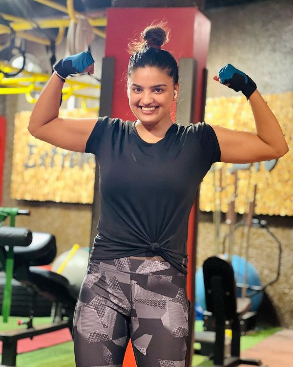 Divyanka Sirohi after her workout session