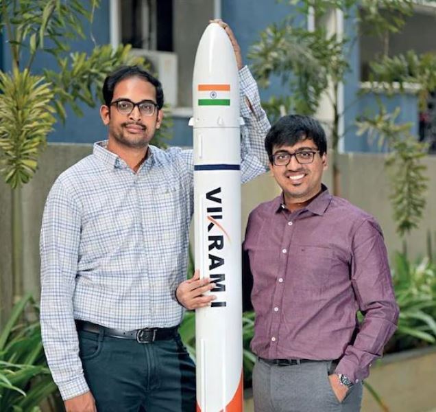 Founders of Skyroot Aerospace, Pawan Kuma Chandana and Naga Bharath Daka