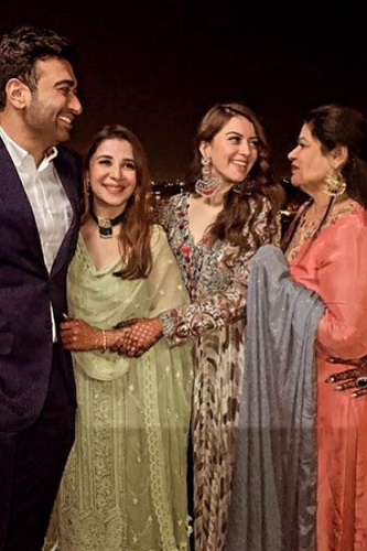 Hansika Motwani with her mother, brother, and sister-in-law